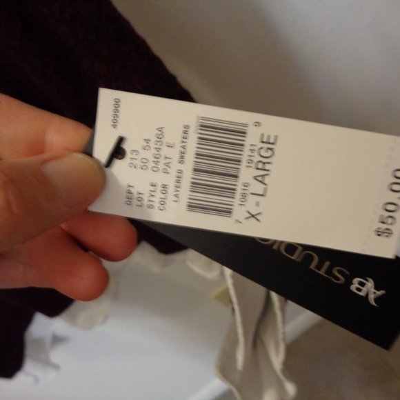 AB Studio Women's Layered Sweater Size XL NWT - Picture 6 of 10